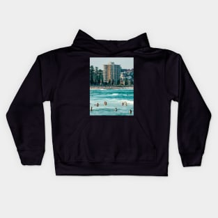 Manly Beach, Sydney, NSW, Australia Kids Hoodie